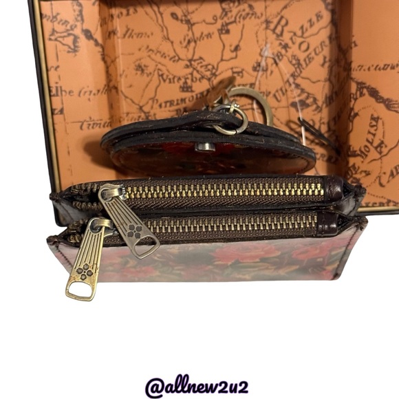 New Patricia Nash 2 Pc. In Golden Rustic Forest Wallet and Mirror Set P886400 - Picture 4 of 16